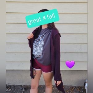 Plum Purple Pinque Cardigan